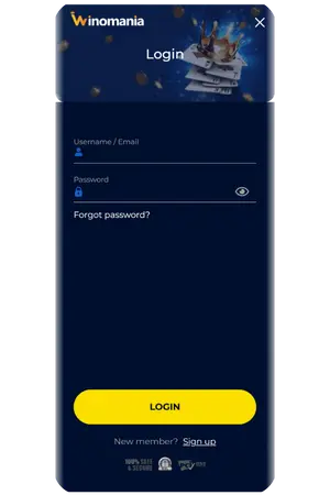 iOS navigation menu with banking and promotions