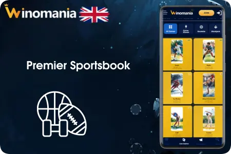 Winomania UK sports betting platform featuring live odds, diverse sports disciplines